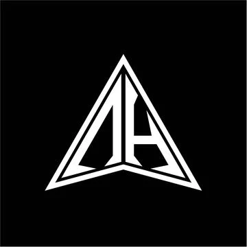 N H initials in the form of a modern minimalist arrow. perfect for letters, g Stock Illustration