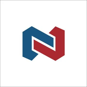 N initial logo vector abstract template Stock Illustration