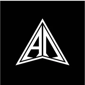 A N initials in the form of a modern minimalist arrow. perfect for letters, g Stock Illustration
