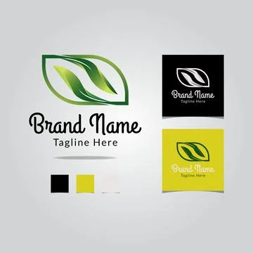 N leaves logo design vector illustration Stock Illustration