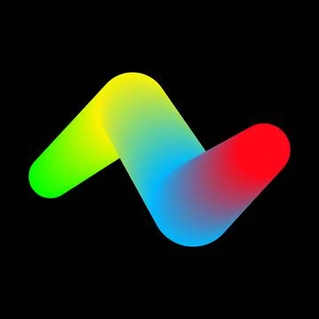 N Letter Glow Stock Illustration