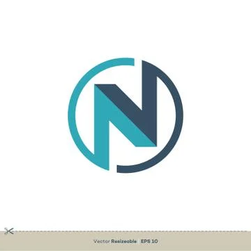 N Letter Icon Vector Logo Template Illustration Design. Vector EPS 10. Stock Illustration