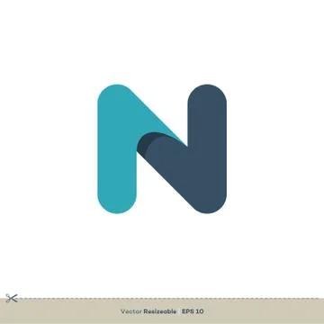 N Letter Icon Vector Logo Template Illustration Design. Vector EPS 10. Stock Illustration