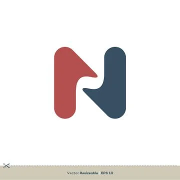 N Letter Icon Vector Logo Template Illustration Design. Vector EPS 10. Stock Illustration
