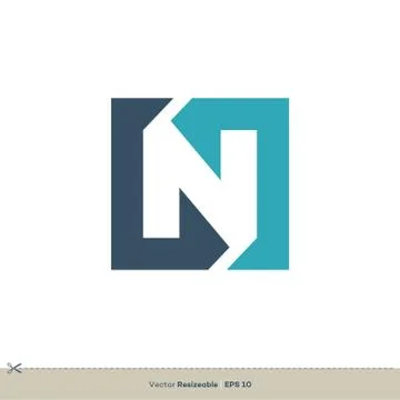 N Letter Icon Vector Logo Template Illustration Design. Vector EPS 10. Illustrazione stock