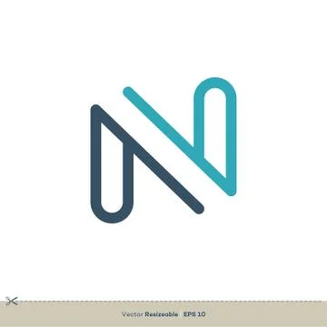 N Letter Icon Vector Logo Template Illustration Design. Vector EPS 10. Stock Illustration