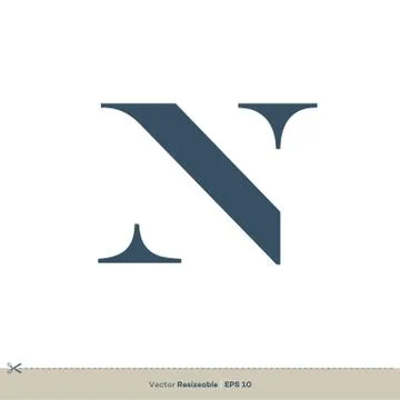 N Letter Icon Vector Logo Template Illustration Design. Vector EPS 10. Stock Illustration