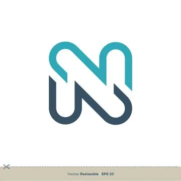 N Letter Icon Vector Logo Template Illustration Design. Vector EPS 10. Stock Illustration