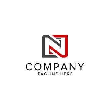 N letter logo design vector, initial letter N logo designs, N Logo Template Stock Illustration