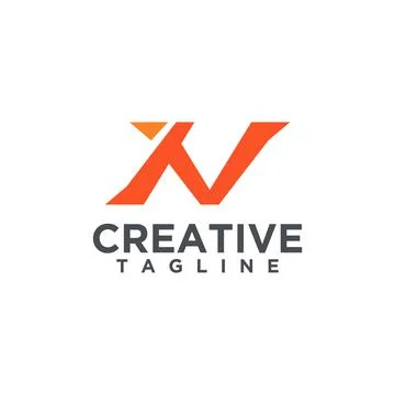 N letter logo Illustrazione stock