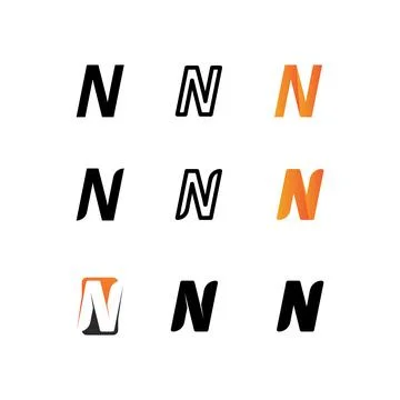 N Letter Logo Template Stock Illustration