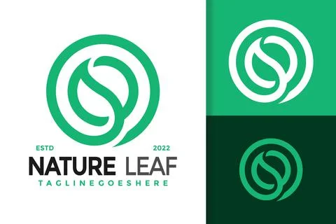 N Letter Simple Nature Leaf Logo Design, brand identity logos vector, modern  스톡 일러스트