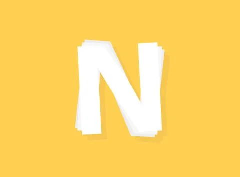 N Letter vector font, modern layers design. Eps10 illustration Stock Illustration