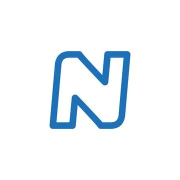 N logo design easy catchy n symbol a1 Stock Illustration
