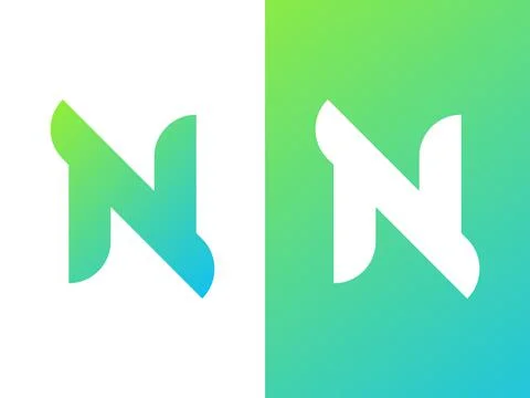 N Logo Design Stock Illustration
