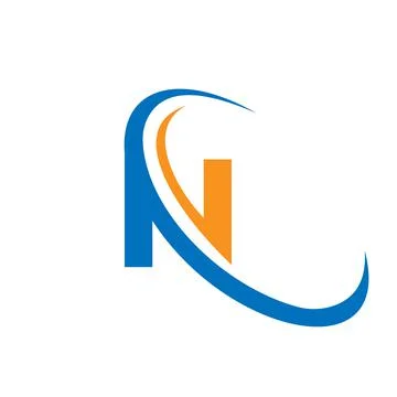 N Logo Design, Initial N Logo template. Creative and modern N letter logo des Stock Illustration