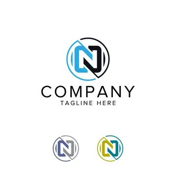 N logo design vector template, n logo Stock Illustration