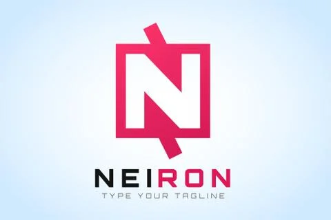 N logo icon template monogram Stock Illustration