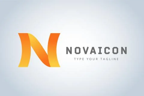 N logo icon template monogram Stock Illustration