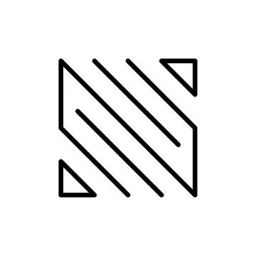 N logo, monogram, vector Stock Illustration