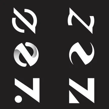 N logo set Ilustración de archivo