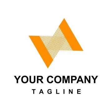 N, M, H initials geometric company logo and vector icon Stock Illustration