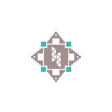 N rectangle cross logo and vector icon Stock Illustration
