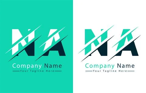NA Letter Logo Vector Design Template Elements 库存插图
