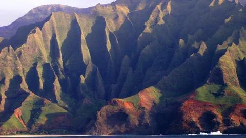 Na Pali Cliffs Stockfoto's