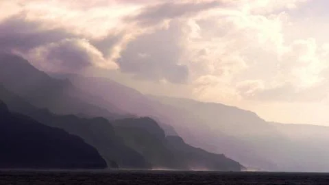 Na Pali Cliffs Stockfoto's