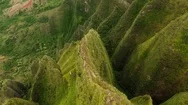 Na Pali Coast State Park. Hawaii Nature. Rocky Terrain. Sharp Ridges And Deep Stock Footage