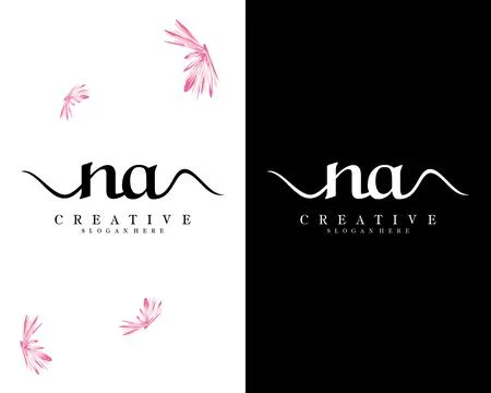 Na, an script font letter logo design template vector Illustrazione stock
