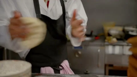 Naan bread being prepared Stock Footage 167269043