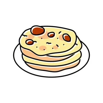 Naan bread indian cuisine color icon vector illustration Stock Illustration