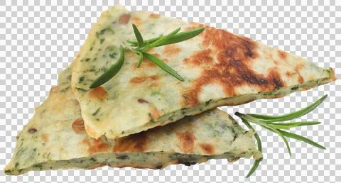 Naan bread with rosemary 스톡 사진