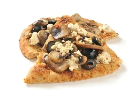 Naan bread with toppings Stock Photos