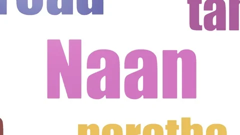 Naan Tagcloud Animated Isolated Stock Footage 107232094