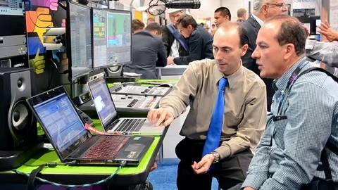 NAB Show 2016 exhibitionin Las Vegas, USA. Stock Footage 72907553