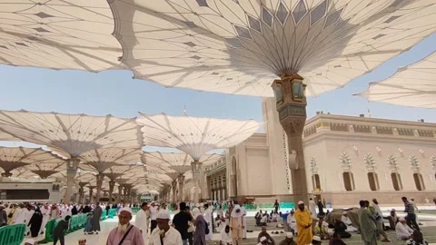 Nabawi Mosque Stock Footage 205862766