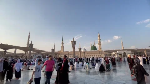 Nabawi Mosque Stock Footage 245193918