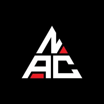 NAC triangle letter logo design with triangle shape. NAC triangle logo desi.. Illustrazione stock