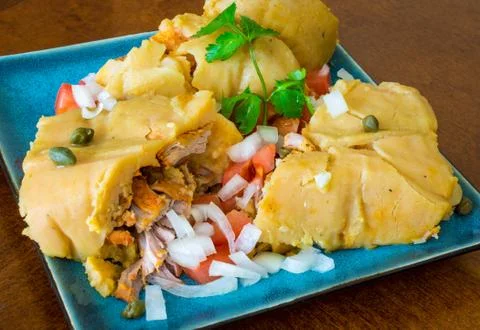 Nacatamal or tamal, a dish from Latin America Stock Photos
