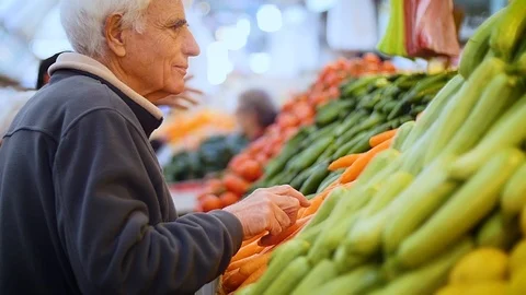 Nachne Yehuda open bazzar in Jerusalem Stock Footage 93464426