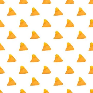 Nacho cheese chips repeating food pattern background イラスト素材