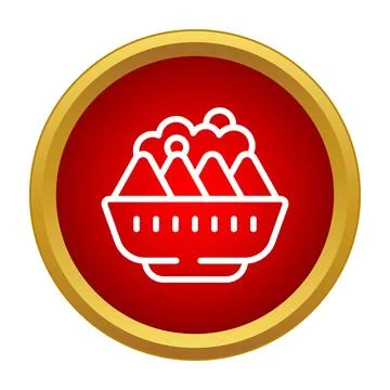 Nacho chips in bowl icon vector illustration Stock Illustration