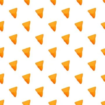 Nacho chips with cheese dip pattern background イラスト素材