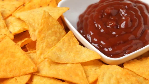 Nacho chips Video stock 91526888