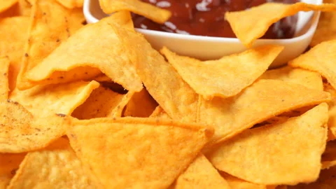 Nacho chips Video stock 93088931