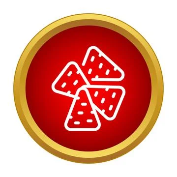 Nacho corn chips icon representing mexican food Stock Illustration