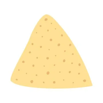 Nacho tortilla chips of corn flour in trendy soft shades in cartoon style Illustrazione stock